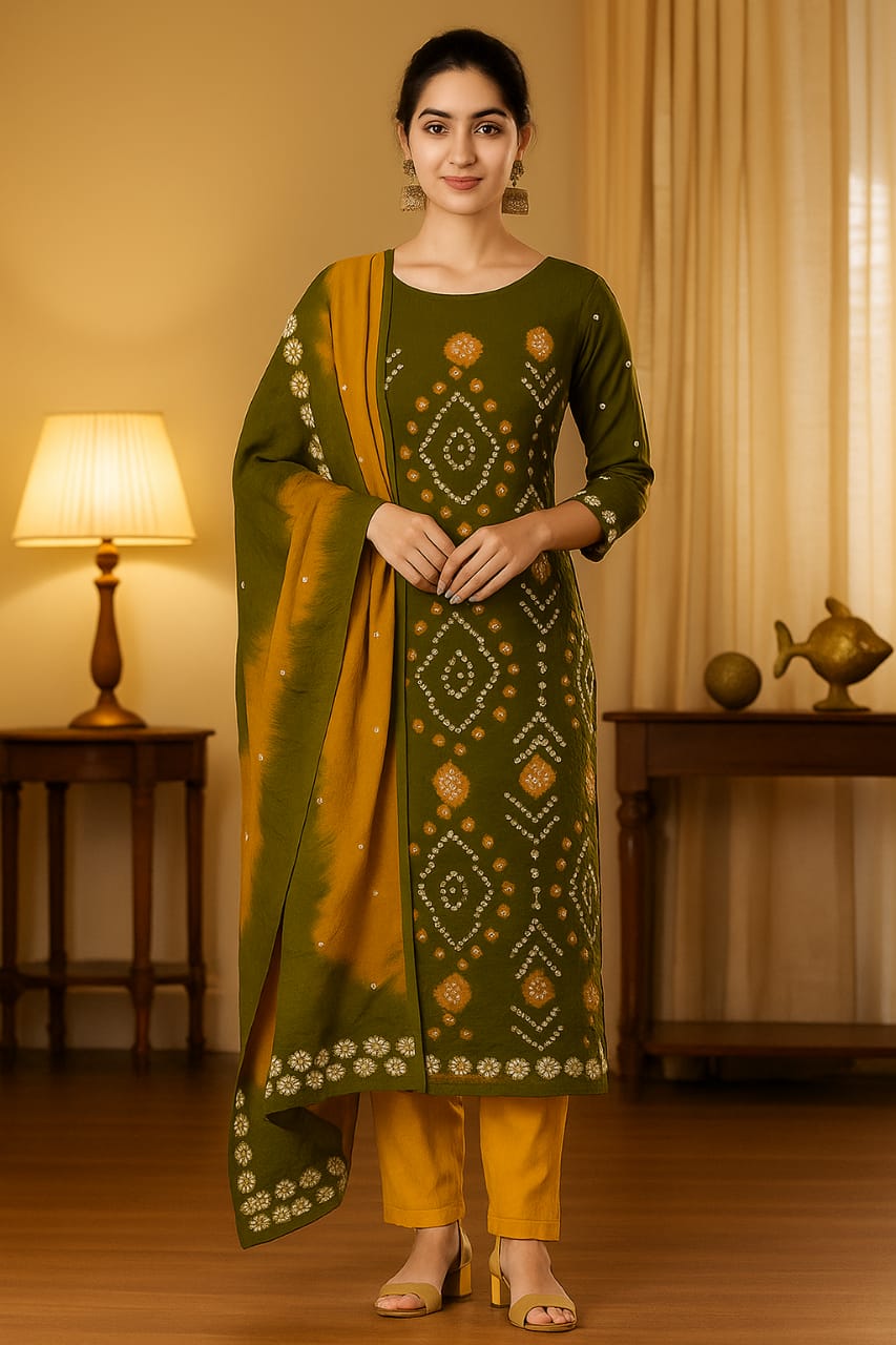 Ananya Creations Jaipuri Cotton Unstitched Suit