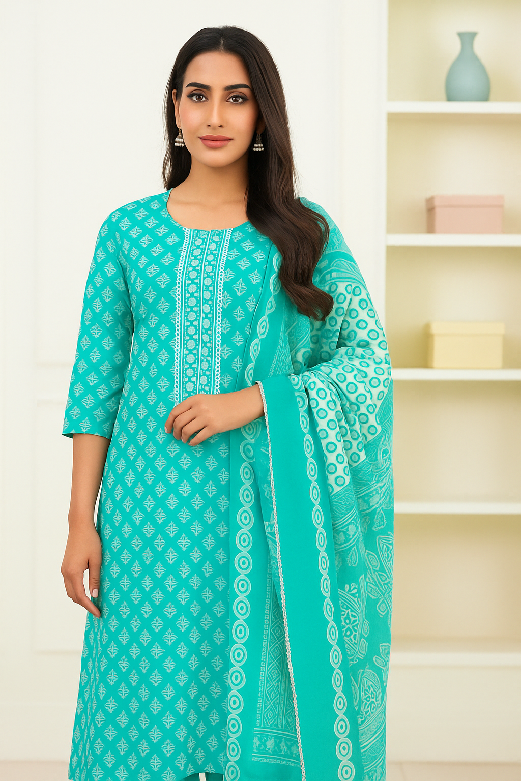 Ananya Creations  Pure Cotton Unstitched Suit Set