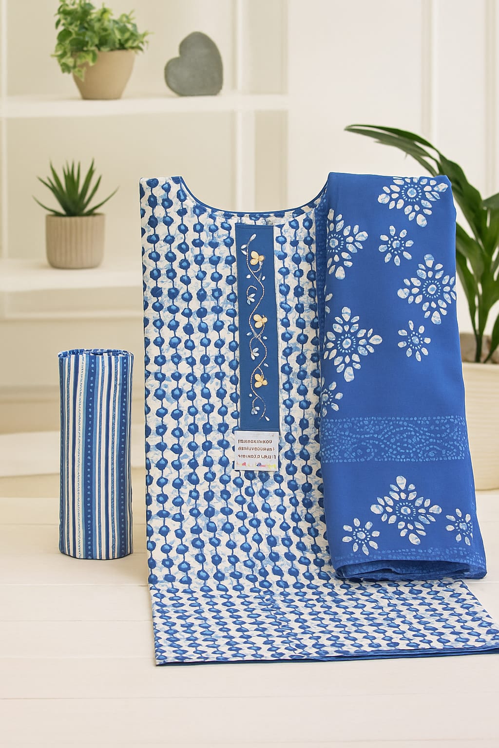 Prime Printed Cotton Unstitched Suit Set– Elegance in Every Thread