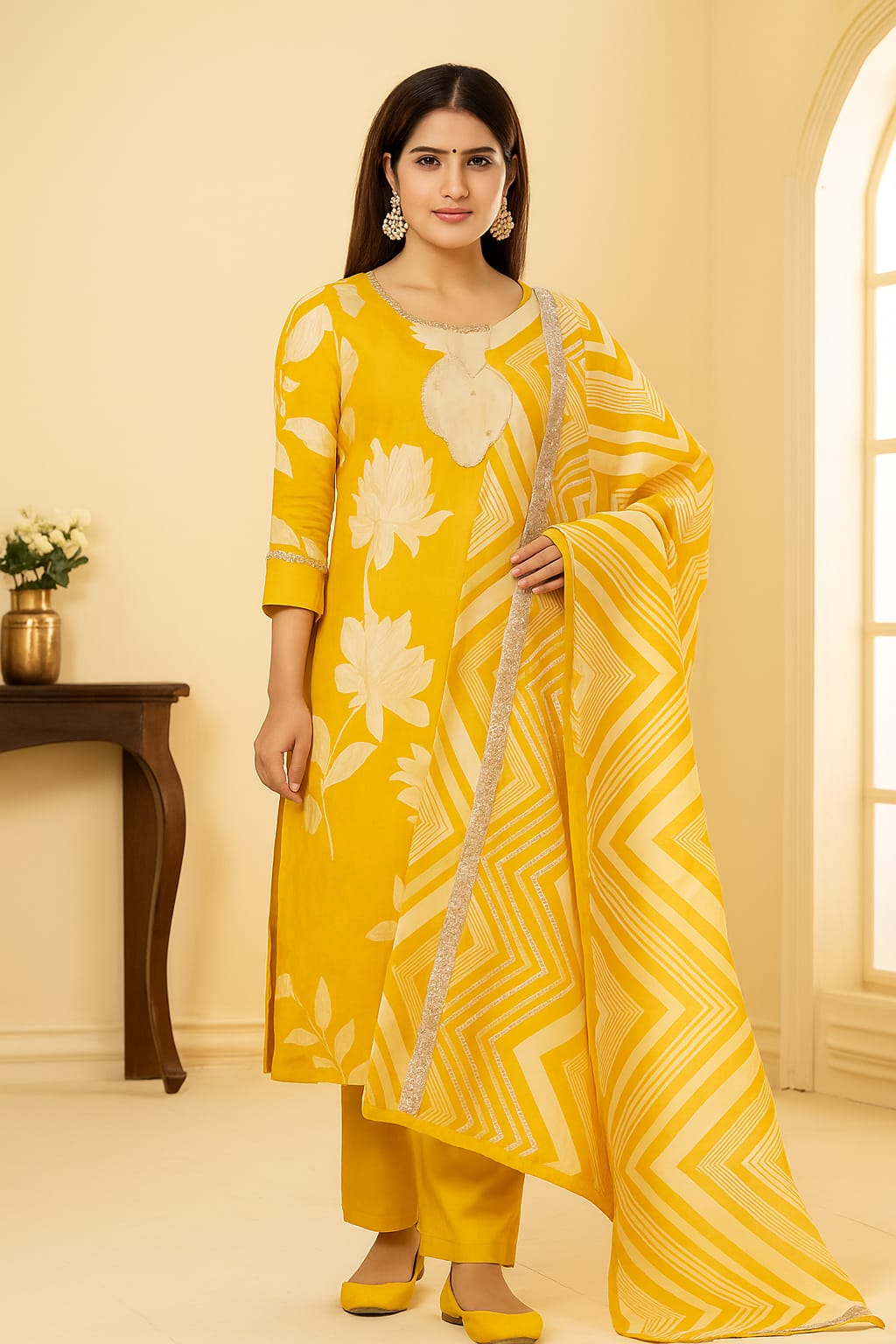 Party wear Masline Unstitched Suit Set