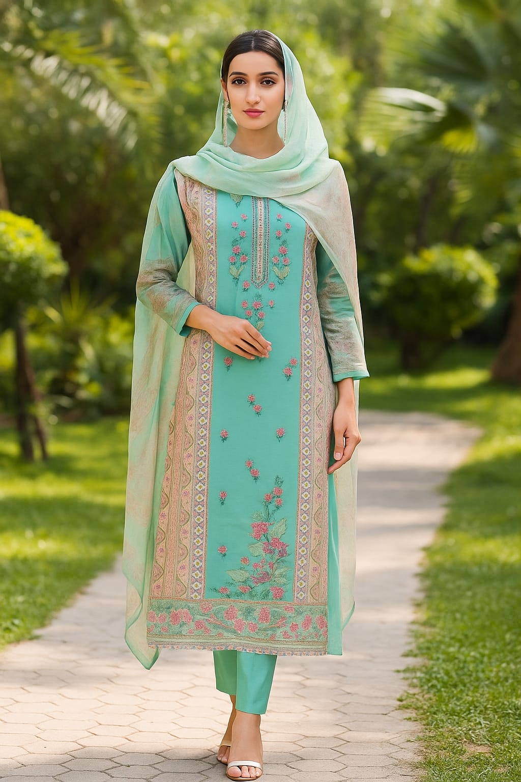 Threaded Grace – Embroidered Suit Set