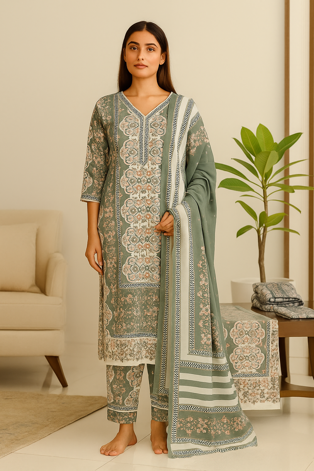 Ananya Prints – Cotton Unstitched Suit for Women