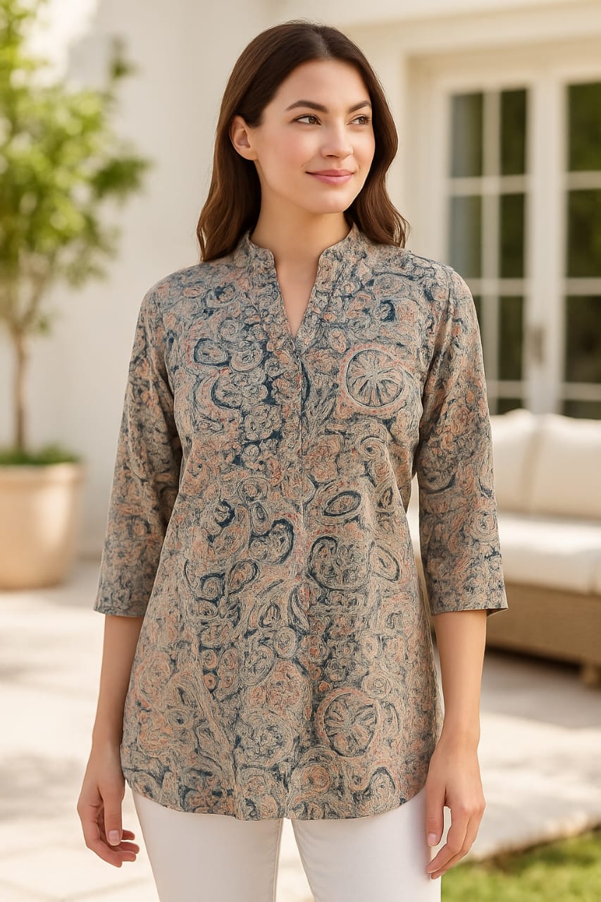 Ananya Creation Black and Grey Kurti