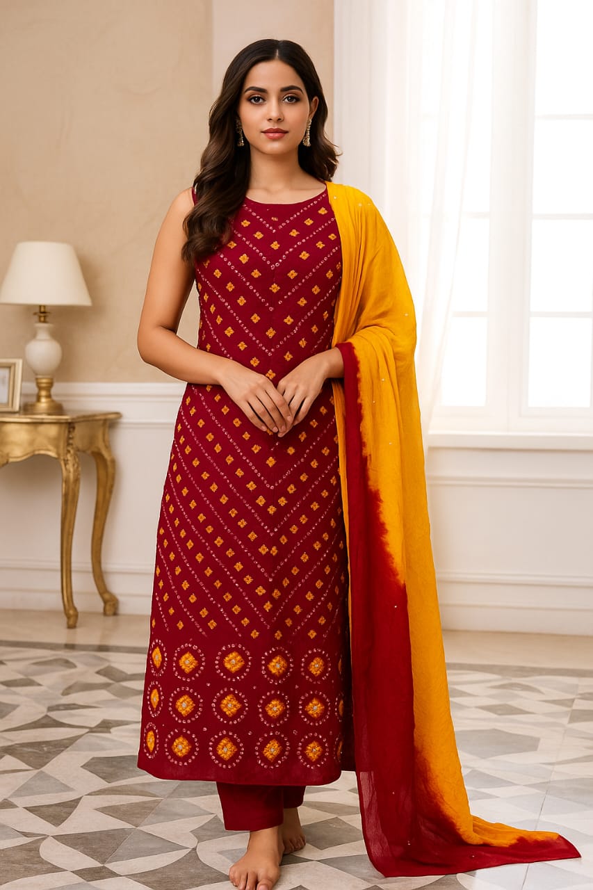 Ananya Creations Jaipuri Cotton Unstitched Suit