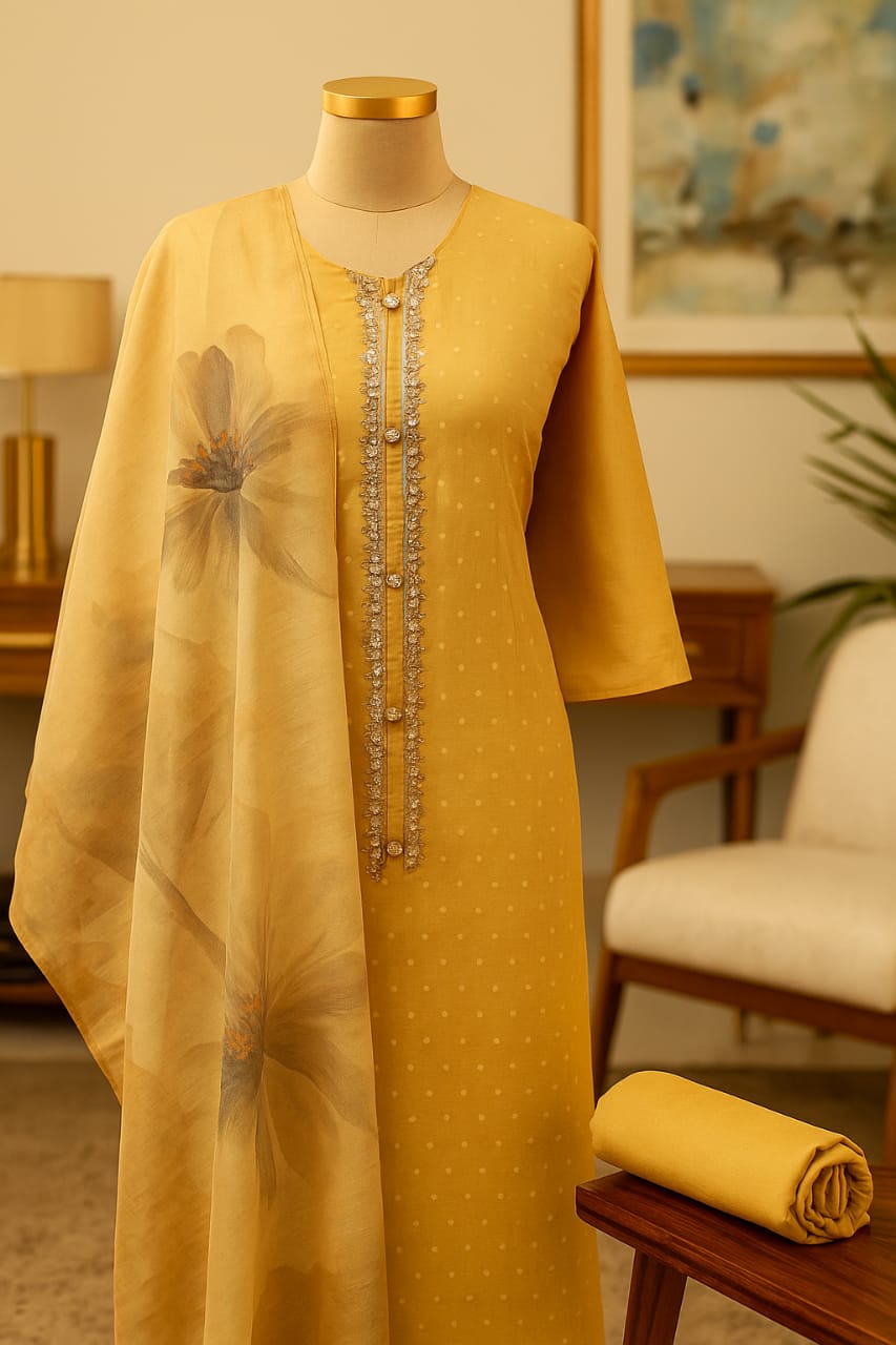 Ananya Creations Premium Tissue Silk Unstitched Suit for Women